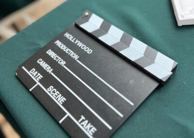 Klaps filmowy podczas warsztatów filmowych